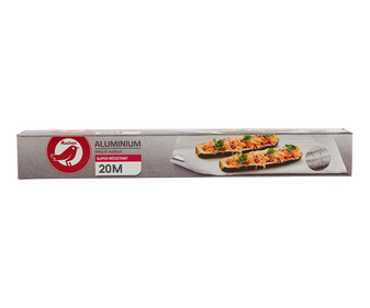 Papel de aluminio ultra resistente PRODUCTO ALCAMPO 20 mts. Papel de aluminio ultra resistente PRODUCTO ALCAMPO 20 mts.
