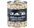 Alubias blancas cocidas pocha lata de 500 g.