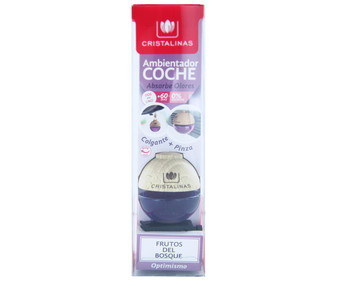 Ambientador para coche con aroma frutas del bosque (optimismo) CRISTALINAS 1 ud. Ambientador para coche con aroma frutas del bosque (optimismo) CRISTALINAS 1 ud.