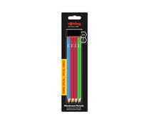 Set de 8 lápices de grafito HB para escritura, ROTRING.