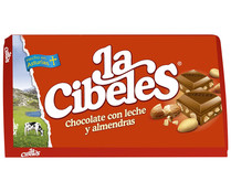 Chocolate con leche y almendras LA CIBELES 125 g.