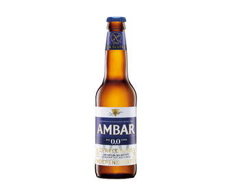 Cervezas sin alcohol (0,0% Vol.), sin gluten AMBAR botella de 33 cl. Cervezas sin alcohol (0,0% Vol.), sin gluten AMBAR botella de 33 cl.