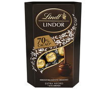 Bombones chocolate negro 70% cacao LINDT 200 g.