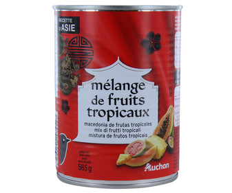 Macedonia de frutas tropicales en almíbar PRODUCTO ALCAMPO 340 g. Macedonia de frutas tropicales en almíbar PRODUCTO ALCAMPO 340 g.