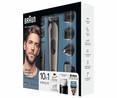 Set de arreglo personal 10 en 1 BRAUN MGK7021, sin cable, uso en seco, para cara, cuerpo y cabello.
