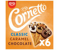 Mini conos clásicos (2), caramelo (2) y chocolate (2) CORNETTO de Frigo 6 x 60 ml.
