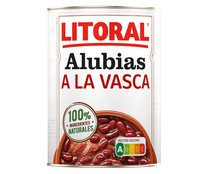 Alubias a la Vasca con embutido selecto LITORAL lata de 430 g.