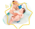 Hamaca de baño ergonómica, de 0 a 6 meses, BADABULLE.