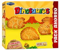 Galleta  de cereales con forma de dinosaurios DINOSAURUS 411 g.