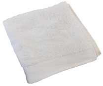 Toalla de lavabo 100% algodón color blanco, 450g/m² de densidad, ACTUEL. Toalla de lavabo 100% algodón color blanco, 450g/m² de densidad, ACTUEL.