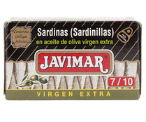 Sardinillas en aceite de oliva virgen extra JAVIMAR lata de 65 g..