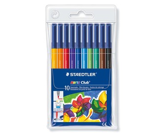 Caja de 10 rotuladores con punta media, grosor de trazado de 1 milímetro y tinta lavable de diferentes colores STAEDTLER 1 unidad. Caja de 10 rotuladores con punta media, grosor de trazado de 1 milímetro y tinta lavable de diferentes colores STAEDTLER 1 unidad.