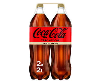 Refresco de cola Zero-Zero COCA COLA pack 2 botellas de 2 l. Refresco de cola Zero-Zero COCA COLA pack 2 botellas de 2 l.