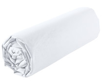 Sábana bajera de percal para camas de 135cm. 100% algodón 78 hilos, ACTUEL.