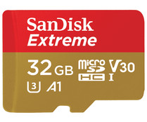 Tarjeta de memoria SANDISK Extreme MicroSDHC 32GB, 4K, Clase 3.