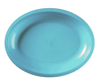 Platos ovales desechables de plástico color azul turquesa, 31,5cm. GABBIANO IBERIA 6 unidades. Platos ovales desechables de plástico color azul turquesa, 31,5cm. GABBIANO IBERIA 6 unidades.