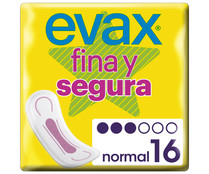 Compresas normal EVAX Fina y segura 16 uds.