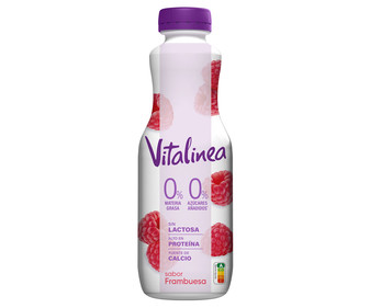 Yogur líquido desnatado (0% materia grasa) para beber, con sabor a frambuesa VITALIENA de Danone 539 ml. Yogur líquido desnatado (0% materia grasa) para beber, con sabor a frambuesa VITALIENA de Danone 539 ml.