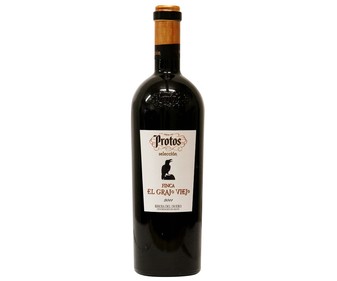 Vino tinto reserva con denominación de origen Ribera del Duero PROTOS Finca grajo viejo botella de 75 cl. Vino tinto reserva con denominación de origen Ribera del Duero PROTOS Finca grajo viejo botella de 75 cl.