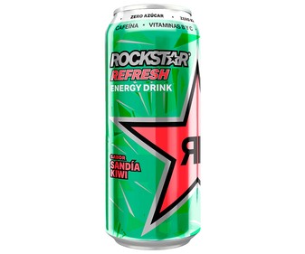 Bebida energética sabor sandía y kiwi ROCKSTAR 500 ml. Bebida energética sabor sandía y kiwi ROCKSTAR 500 ml.