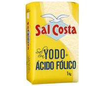 Sal yodada marina con ácido fólico SAL COSTA 1 kg.