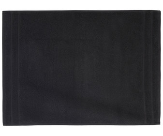 Alfombra de baño 100% algodón color negro, densidad de 1000g/m², 50x70 cm. ACTUEL.