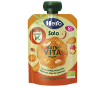 Bolsita de frutas y hortalizas (patata dulce, manzana, plátano, acerola y canela), a paritr de 6 meses HERO Solo nutri vita 100 g.