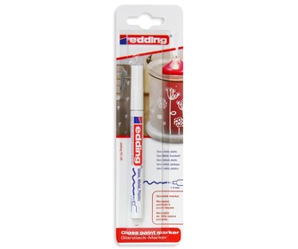 Marcador permanente, punta redonda, grosor 1-2mm, tinta opaca brillante color blanco EDDING 751 cr. Marcador permanente, punta redonda, grosor 1-2mm, tinta opaca brillante color blanco EDDING 751 cr.