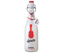 Sangría blanca con aromas cítricos y toques de melón LOLAILO Sofisticada botella de 75 cl.