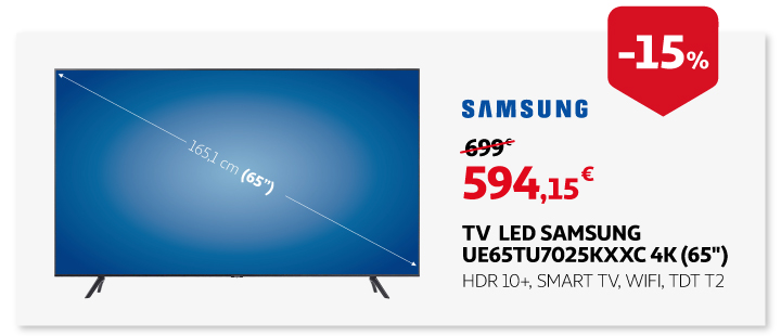 TV LED SAMSUNG ﻿UE65TU7025KXXC 4K (65