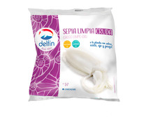 Sepia (choco) limpia, cruda y ultracongelada DELFÍN 400 g.