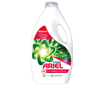 Detergente líquido quitamanchas para ropa ARIEL Power de 56 lav. 3080 ml. Detergente líquido quitamanchas para ropa ARIEL Power de 56 lav. 3080 ml.