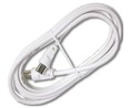 Cable coaxial prolongador tv 2.5m blanco, NINE&ONE.