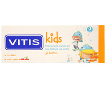 Pasta de dientes con flúor y sabor cereza, a partir de 2 años VITIS Kids 50 ml.