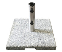 Base cuadrada de parasol de 25 kg de granito de color gris pulido, IKUNIK. Base cuadrada de parasol de 25 kg de granito de color gris pulido, IKUNIK.