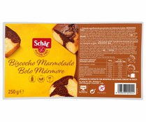 Bizcocho de mármol con chocolate sin gluten SCHAR, 250 g.