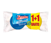 Estropajos de fibra con esponja especial salvauña SPONTEX 2 FROTAMAX 2uds.