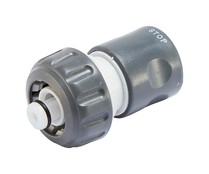 Conector 3/4 para manguera con tope de agua, GARDENSTAR ALCAMPO.