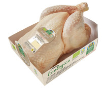 Bandeja con pollo ecológico, limpio y entero ALCAMPO PRODUCCIÓN CONTROLADA ECOLÓGICO