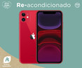 Smartphone 15,49cm (6,1") iPhone 11 red (REACONDICIONADO), Chip A13 Bionic, 128GB, 12+12 Mpx, vídeo en 4K, iOS 15.