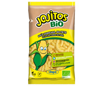 Aperitivo horneado, ecológico,  de maíz elaborado con aceite de oliva JOJITOS Bio 90 g.