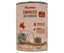 Comida para gatos a base de carne de caza PRODUCTO ALCAMPO 400 g.