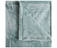 Plaid de flannel color verde claro, 130x170cm., 100% poliéster 260g/m², ACTUEL.