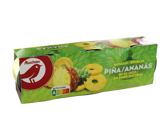 Piña en su jugo PRODUCTO ALCAMPO pack 3 uds. x 136 g. Piña en su jugo PRODUCTO ALCAMPO pack 3 uds. x 136 g.