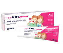 Pasta de dientes infantil con sabor a fresa KIN Junior 75 ml.
