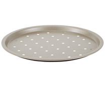 Bandeja molde de acero perforado para pizzas, 32 centímetros, ACTUEL.