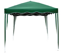 Cenador plegable de acero y poliéster de 3x3 metros color verde, IKUNIK. Cenador plegable de acero y poliéster de 3x3 metros color verde, IKUNIK.
