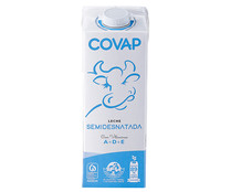 Leche semidesnatada de vaca de origen español COVAP 1 l.