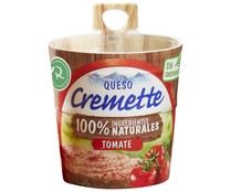 Queso blando pasteurizado con tomate, 100 % ingredientes naturales CREMETTE 150 g.