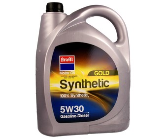 Aceite sintético para vehículos con motores de gasolina o diesel KRAFFT Gold 5 litros.